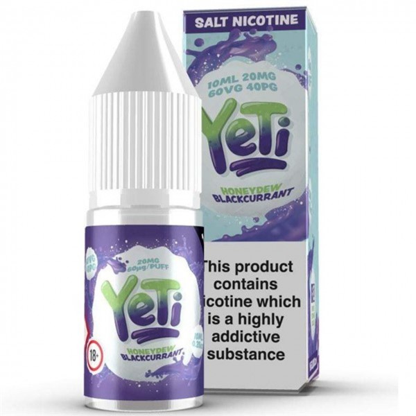 Honeydew Blackcurrant Ice Nic Salt E Liquid 10ml By Yeti