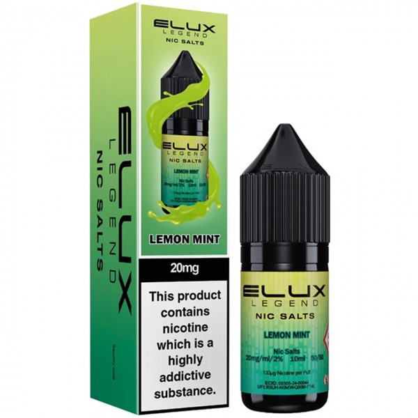 Lemon Mint Nic Salt E Liquid 10ml By Elux Legend