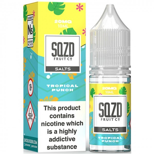 Tropical Punch Nic Salt E Liquid 10ml By SQZD