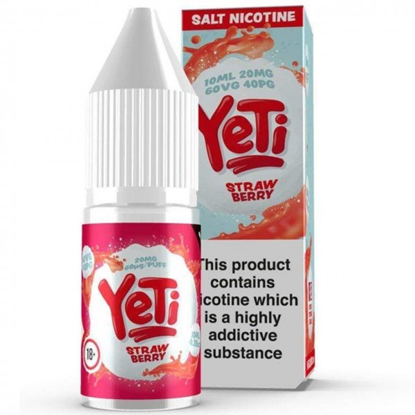 Strawberry Ice Nic Salt E Liquid 10ml By Yeti