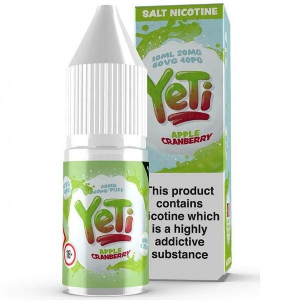 Apple Cranberry Ice Nic Salt E Liquid 10ml By Yeti