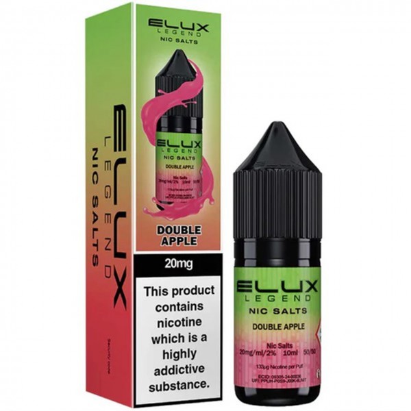 Double Apple Nic Salt E Liquid 10ml By Elux Legend