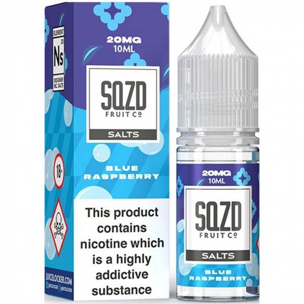 Blue Raspberry Nic Salt E Liquid 10ml By SQZD