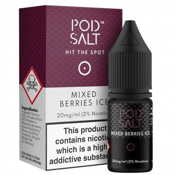 Mixed Berries Ice Nic Salt 20mg E Liquid By Pod Salt