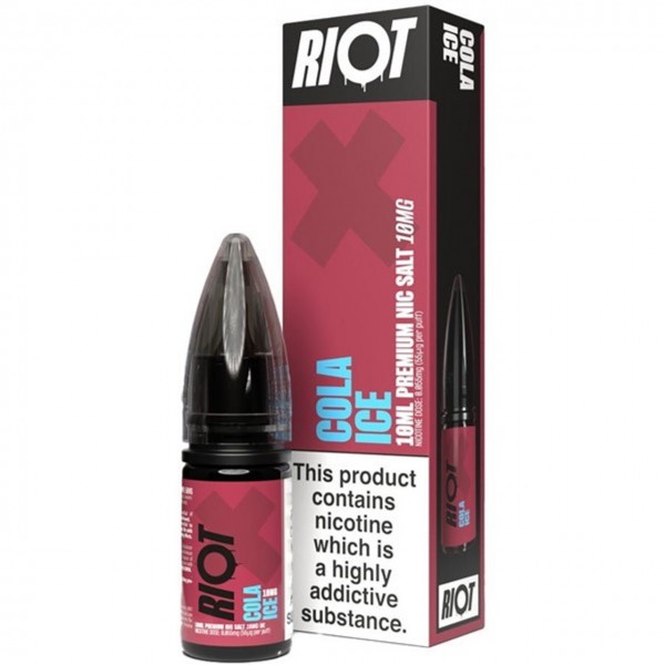 Cola Ice Nic Salt E Liquid 10ml by Riot X