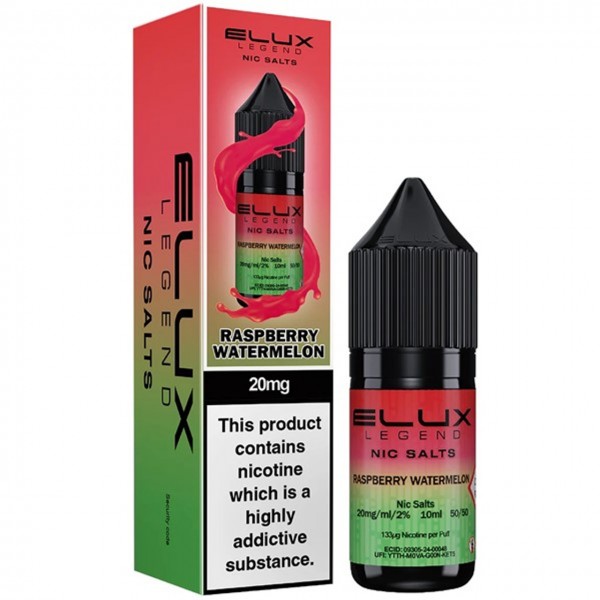 Raspberry Watermelon Nic Salt E Liquid 10ml By Elux Legend