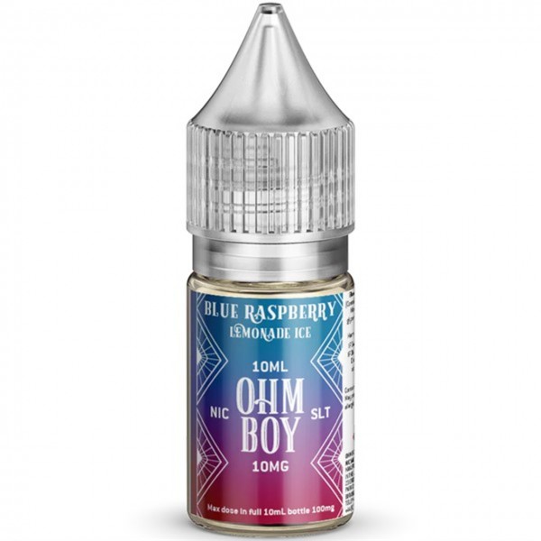 Blue Raspberry Lemonade Ice Nic Salt 10ml E Liquid By Ohm Boy SLT