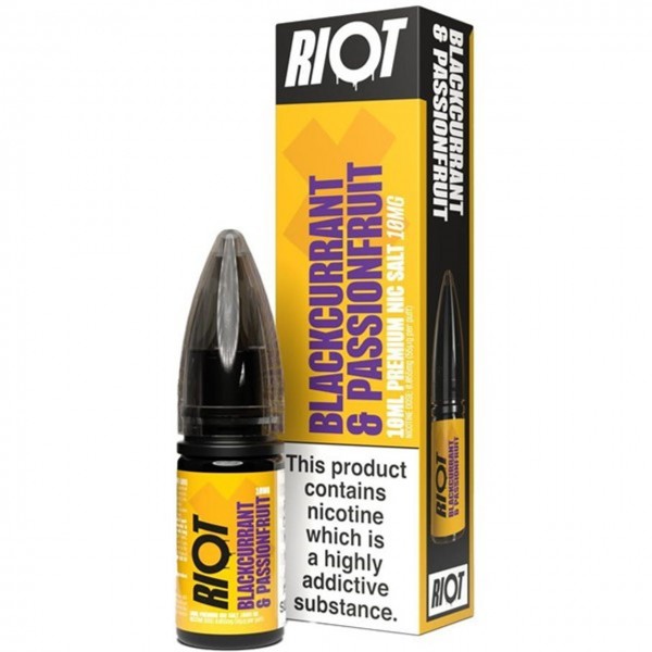 Blackcurrant Passionfruit Nic Salt E Liquid 10ml by Riot X