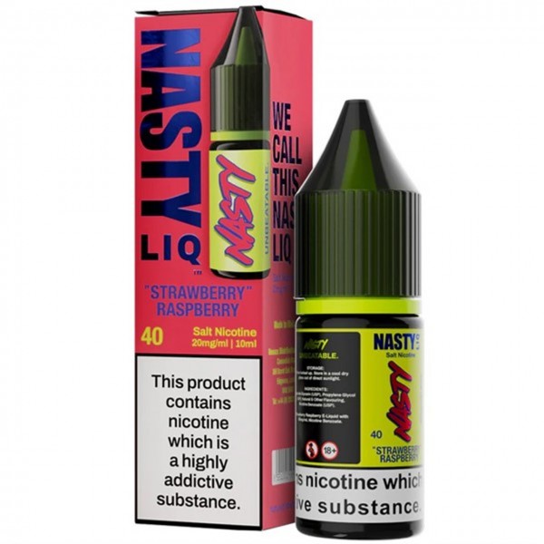 Strawberry Raspberry Nic Salt E Liquid 10ml By Nasty Liq