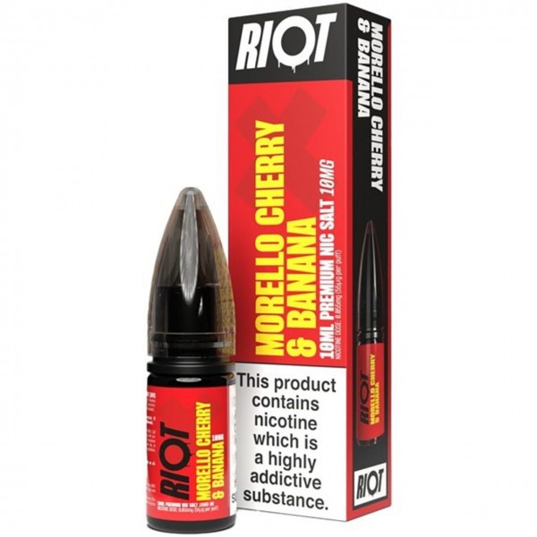 Morello Cherry & Banana Nic Salt E Liquid 10ml by Riot X