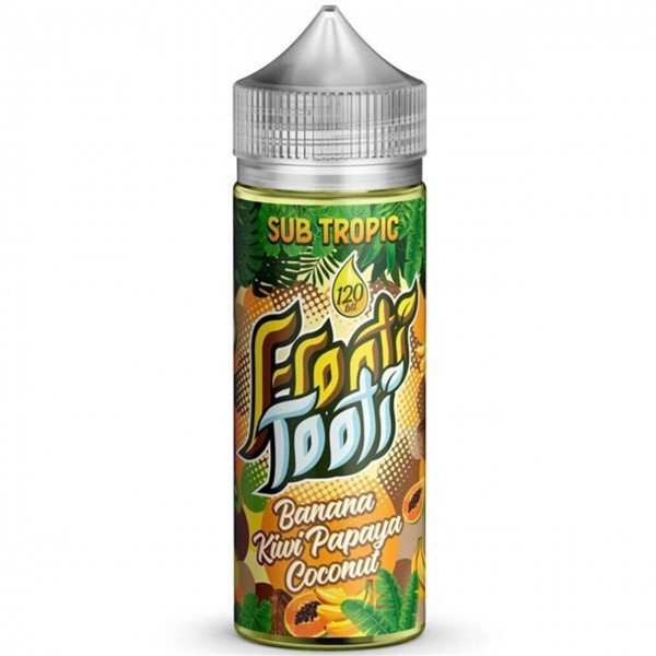 Banana Kiwi Papaya and Coconut Cream Sub Tropic E Liquid 100ml by Frooti Tooti UK