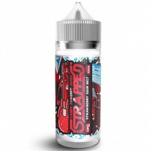 Strawberry Sour Belts On Ice E Liquid 100ml by Strapped