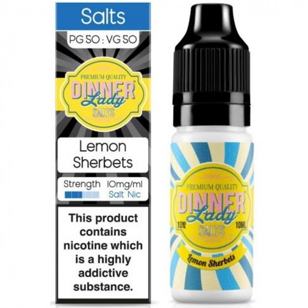 Lemon Sherbets Nic Salt E Liquid 10ml By Dinner Lady