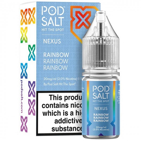 Rainbow Nic Salt E Liquid 10ml By Pod Salt Nexus