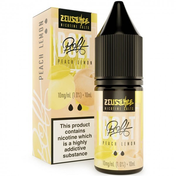 Peach Lemon Nic Salt E Liquid 10ml by Bolt