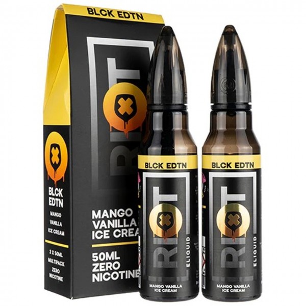 Mango Vanilla Ice Cream E Liquid 100ml by Riot Squad Black Edition