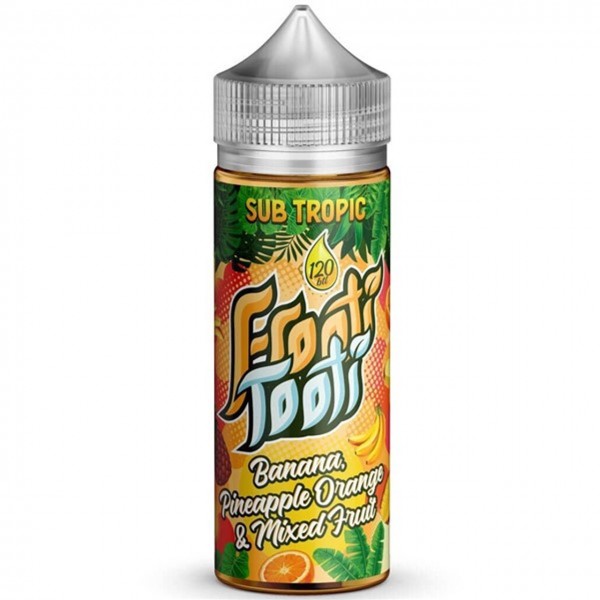 Banana Pineapple Orange & Mixed Fruit Sub Tropic E Liquid 100ml by Frooti Tooti UK