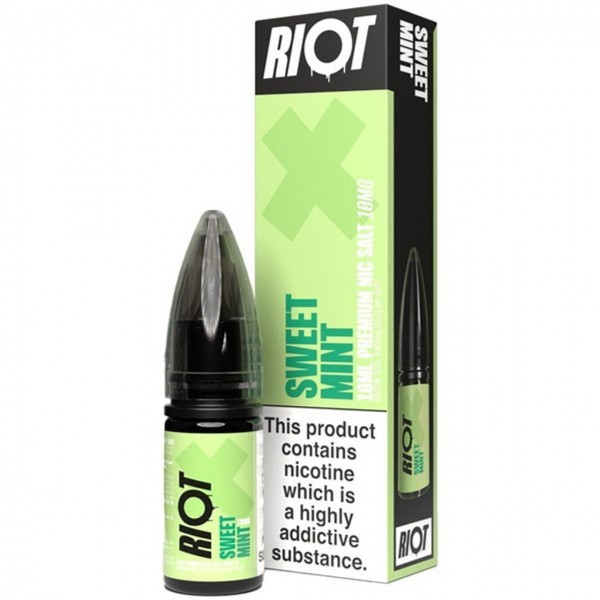 Sweet Mint Nic Salt E Liquid 10ml by Riot X