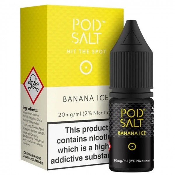 Banana Ice Nic Salt 20mg E Liquid By Pod Salt