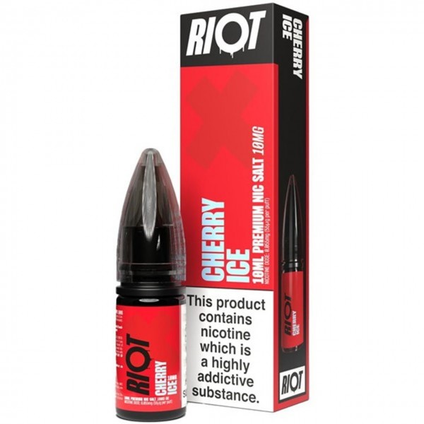 Cherry Ice Nic Salt E Liquid 10ml by Riot X