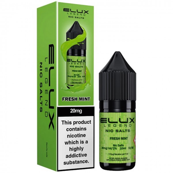 Fresh Mint Nic Salt E Liquid 10ml By Elux Legend