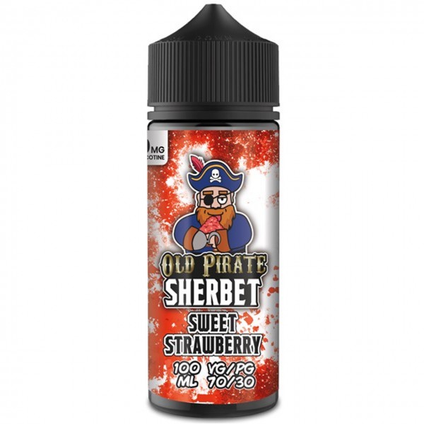 Sweet Strawberry E Liquid 100ml by Old Pirate Sherbet