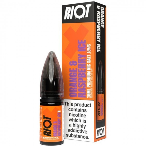 Orange & Raspberry Ice Nic Salt E Liquid 10ml by Riot X
