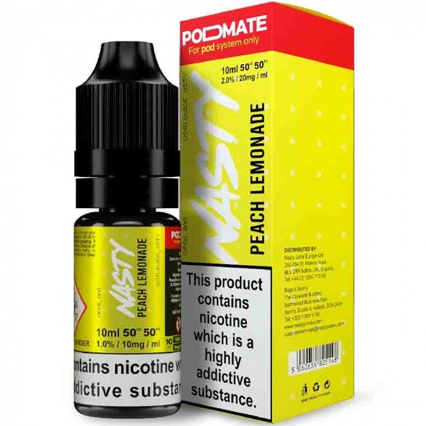 Peach Lemonade Podmate Nic Salt E Liquid 10ml By Nasty Juice