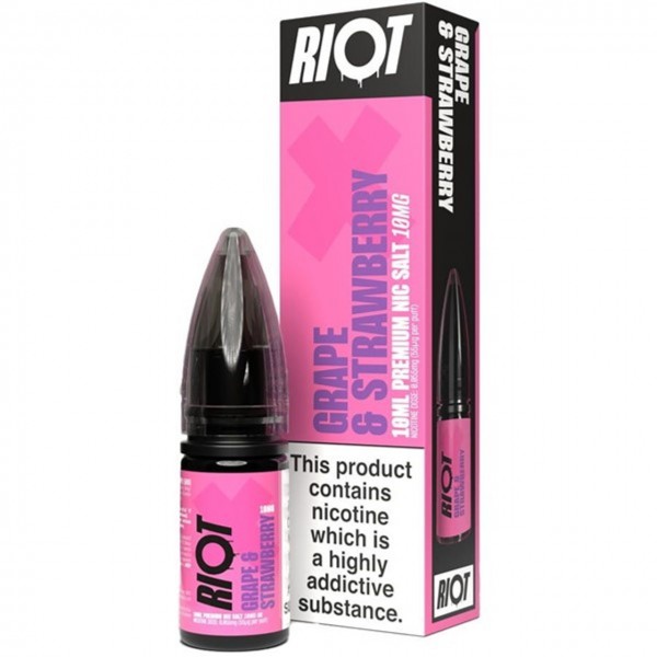 Grape Strawberry Nic Salt E Liquid 10ml by Riot X