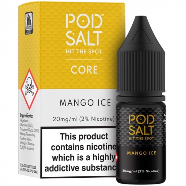 Mango Ice Nic Salt 20mg E Liquid By Pod Salt