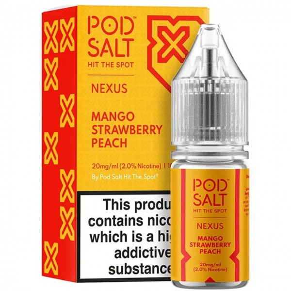 Mango Strawberry Peach Nic Salt E Liquid By Pod Salt Nexus