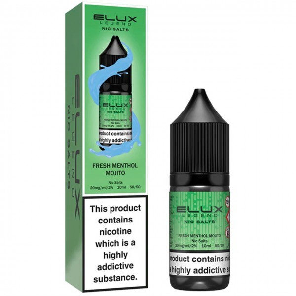 Fresh Menthol Mojito Nic Salt E Liquid 10ml By Elux Legend