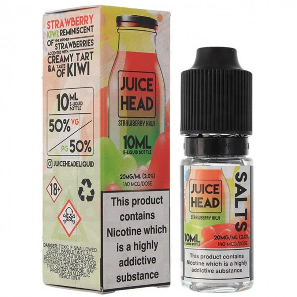Strawberry Kiwi Nic Salt E Liquid 10ml by Juice Head