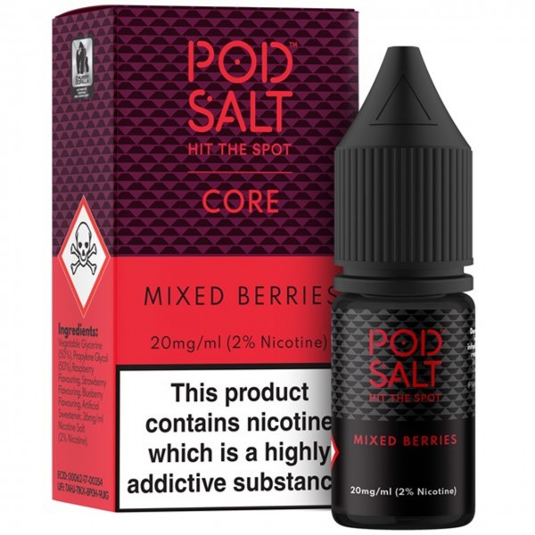 Mixed Berries Nic Salt 20mg E Liquid By Pod Salt