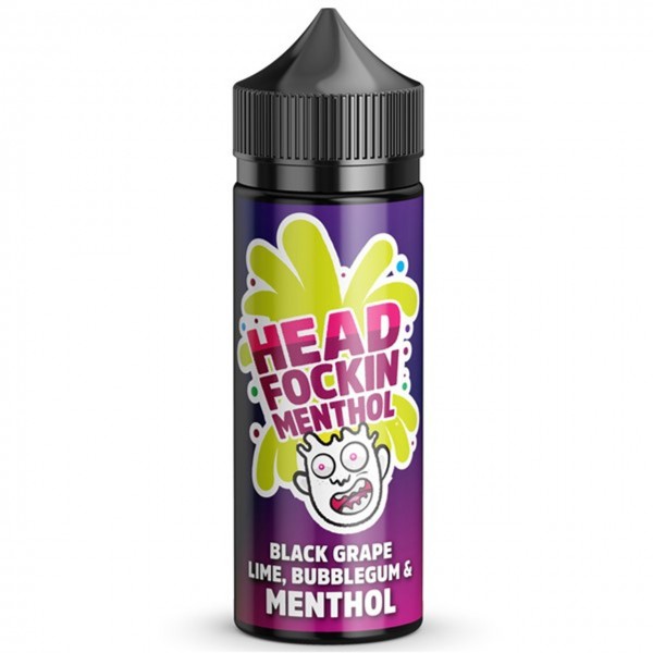 Black Grape Lime Bubblegum Menthol Head Fockin Menthol E Liquid 100ml by Kingston