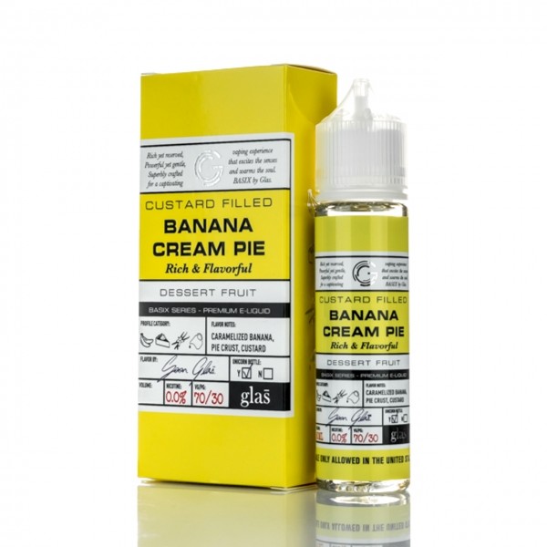 Banana Cream Pie E Liquid 50ml Shortfill by Glas Basix