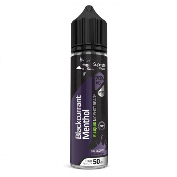 Blackcurrant Menthol E Liquid 50ml Shortfill by Superstar Vapes