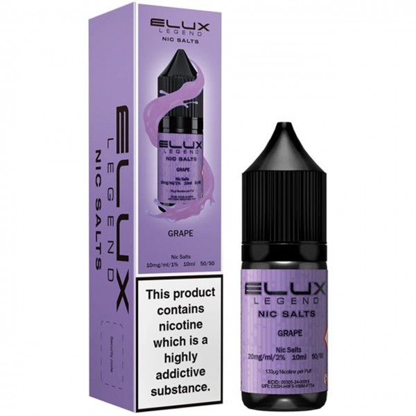 Grape Nic Salt E Liquid 10ml By Elux Legend