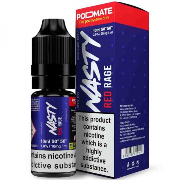 Red Rage Podmate Nic Salt E Liquid 10ml By Nasty Juice