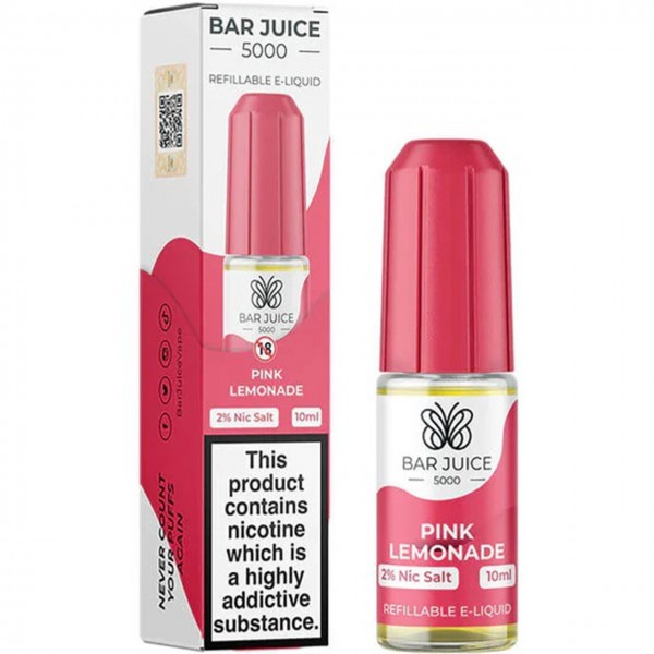 Pink Lemonade Nic Salt E Liquid 10ml by Bar Juice 5000