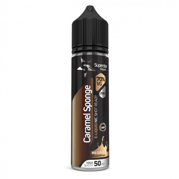 Caramel Sponge E Liquid 50ml Shortfill by Superstar Vapes