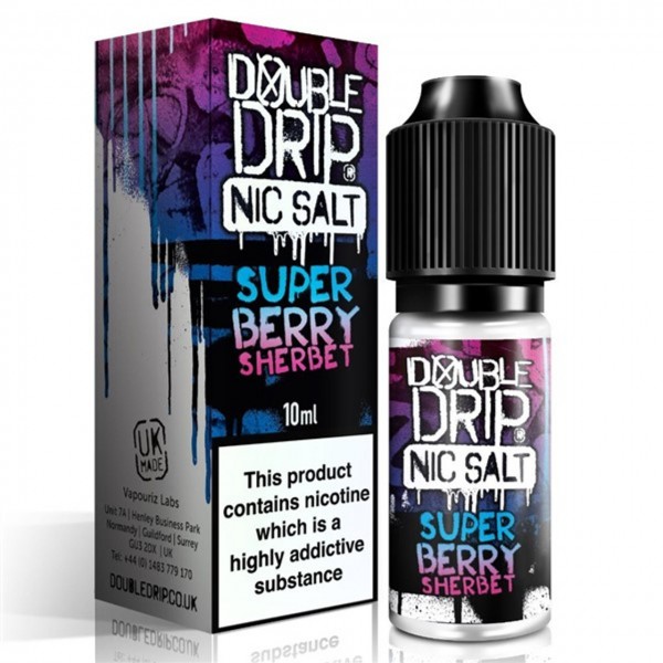 Super Berry Sherbet Nic Salt E Liquid 10ml By Double Drip
