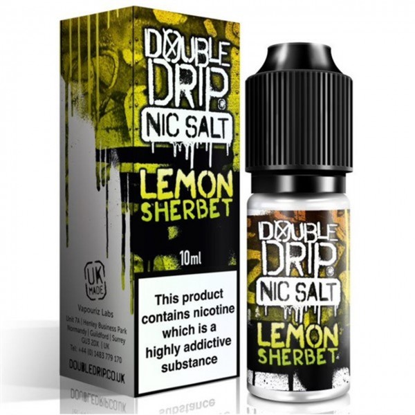 Lemon Sherbet Nic Salt E Liquid 10ml By Double Drip