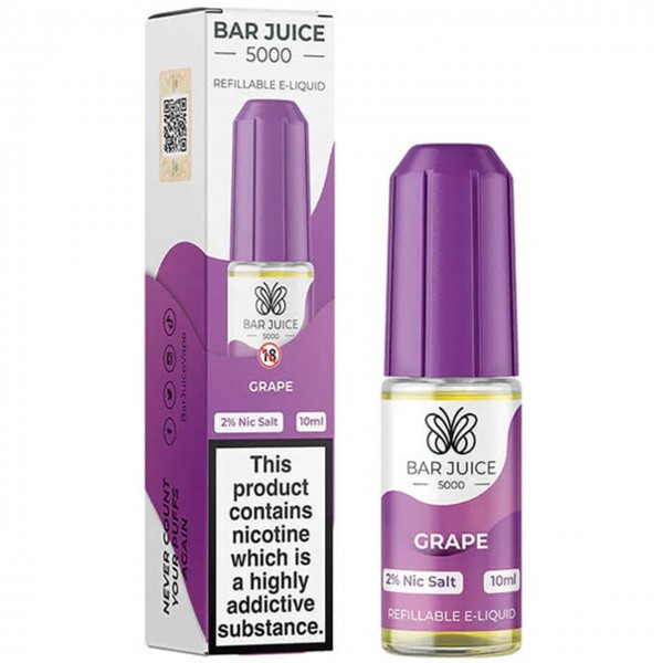 Grape Nic Salt E Liquid 10ml by Bar Juice 5000