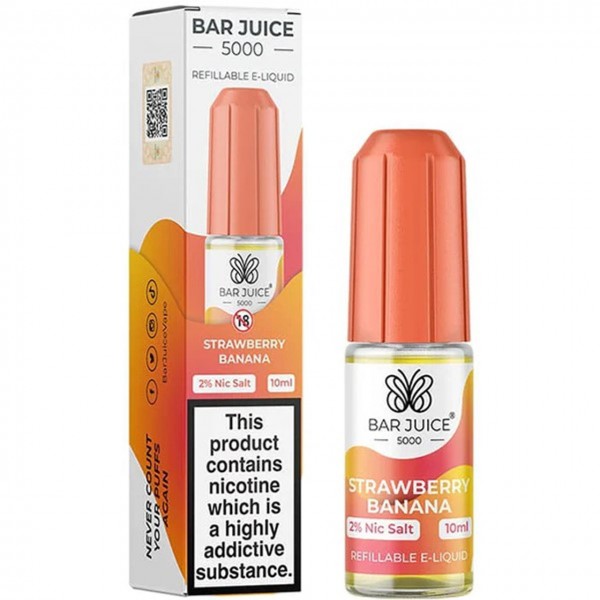 Strawberry Banana Nic Salt E Liquid 10ml by Bar Juice 5000
