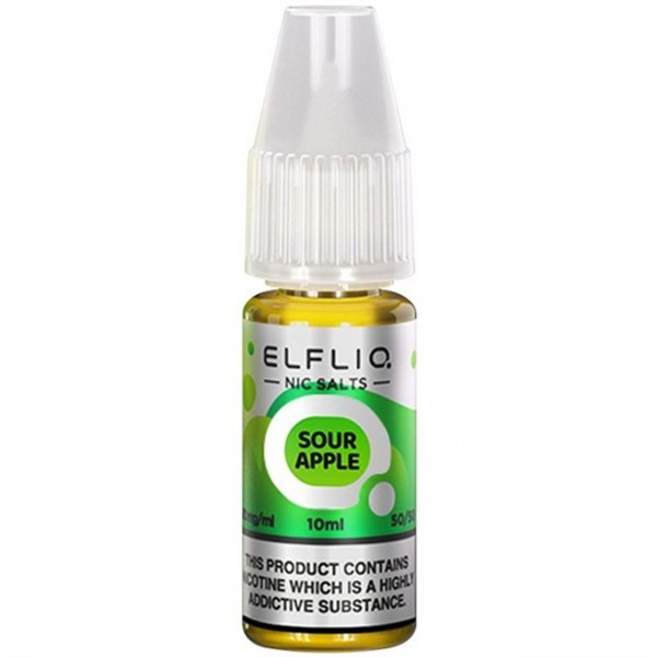Sour Apple Nic Salt E Liquid 10ml By Elf Bar Elfliq