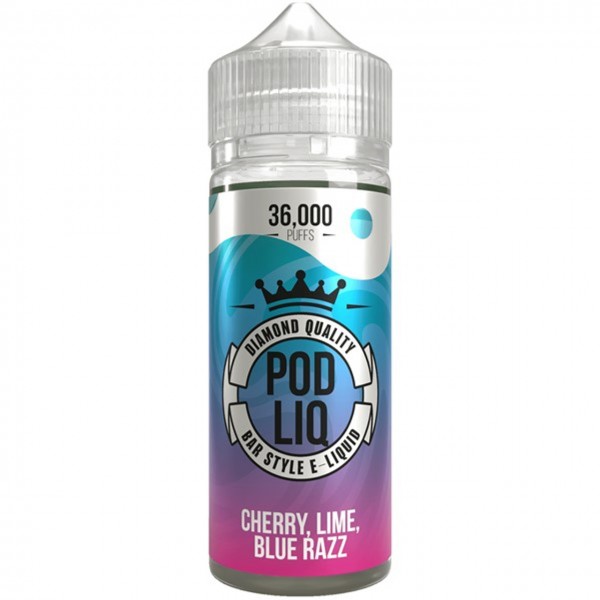 Cherry Lime Blue Razz E Liquid 80ml Shortfill by Pod Liq