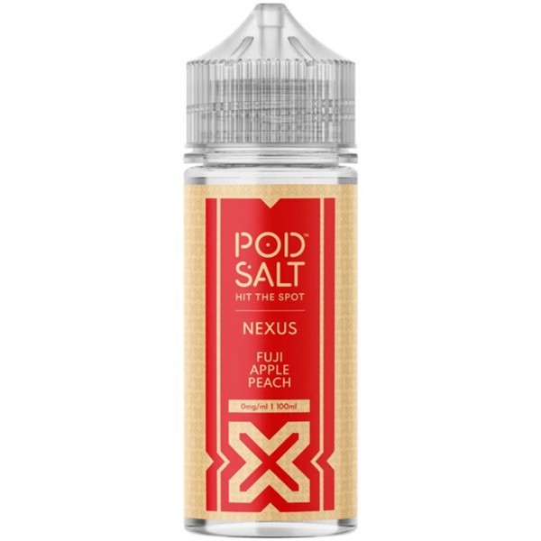 Fuji Apple Peach E Liquid 100ml Shortfill by Pod Salt Nexus