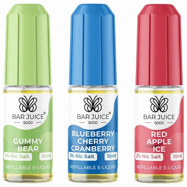 10 Pack of Bar Juice 5000 Nic Salt E Liquids (Expired Stock)