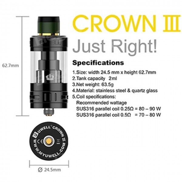 Uwell Crown 3 Vape Tank